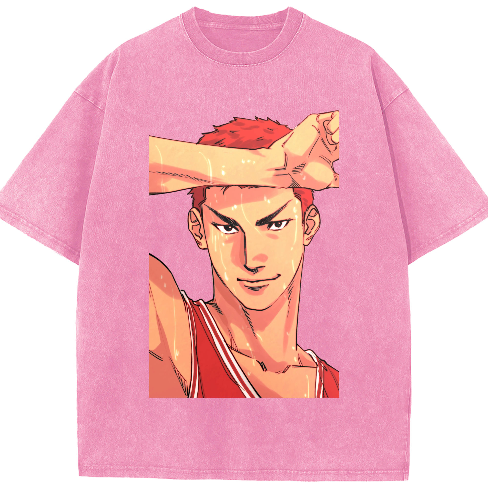 （画像用） SLAM DUNK／スラムダンク 綿100% ヴィンテージ風 半袖Tシャツ（フロントプリント）